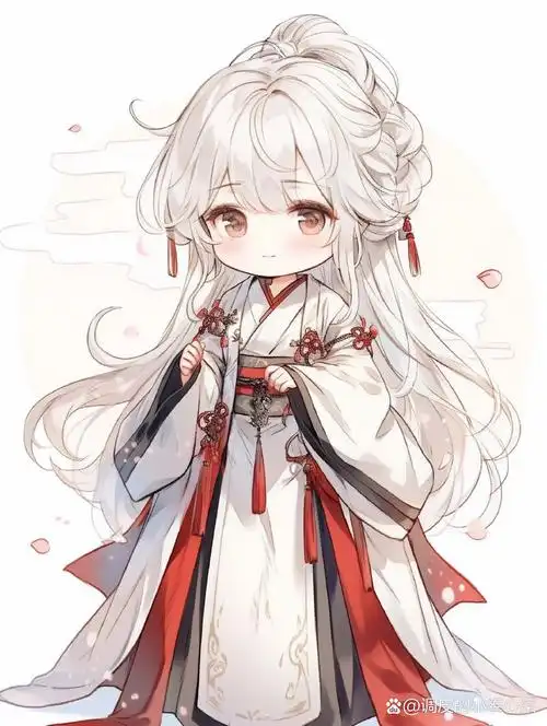 q版古风人物全身立绘 抱着宠物的少年实在太可爱了吧.