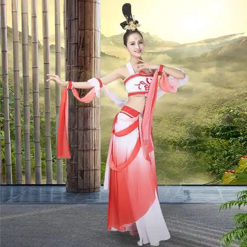 服装新款敦煌飞天舞古典舞蹈演出演出服性感古装民族服装