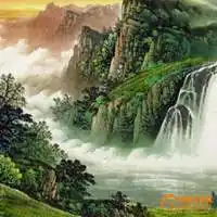 聚宝盆山水画头像_微信头像图片大全