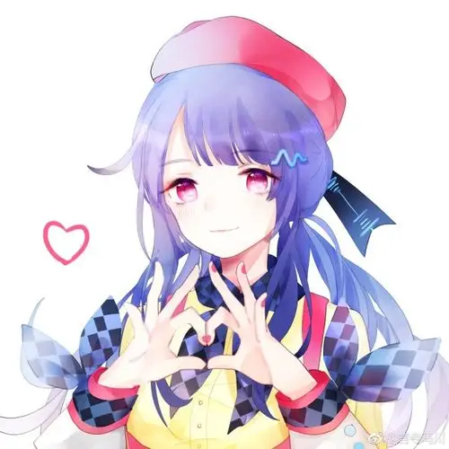 是v家的一组比心头像! 画师:言寺马川图来源于微博动漫-女生-头像-v家