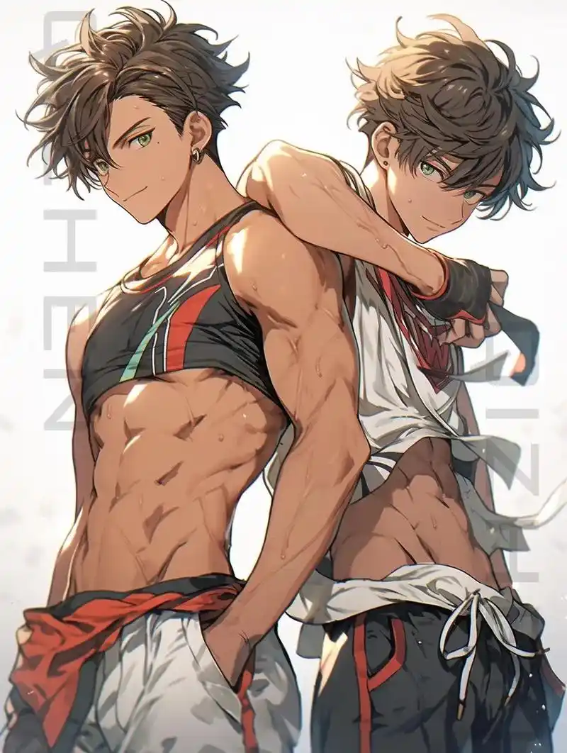 好兄弟92.#腹肌 #健身 #双男主 #插画 #帅哥 - 抖音