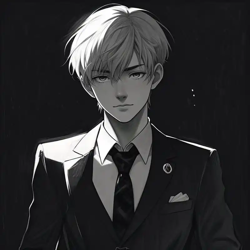 🎩男生西装黑白素描头像集🖤