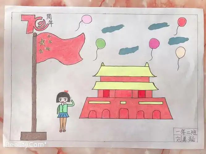 【金河德育】金河小学开展"我与祖国共成长"系列活动之——小手画国旗