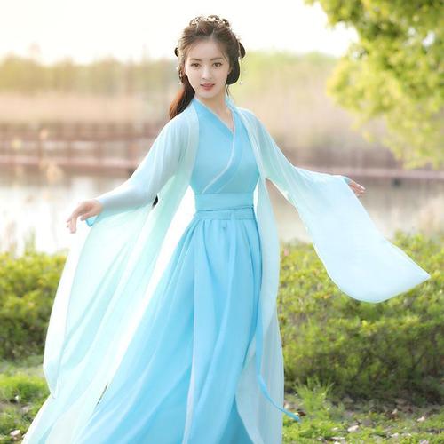 汉服女成人改良版汉服女风古风女仙女古装女汉服襦裙仙女飘逸清新淡雅