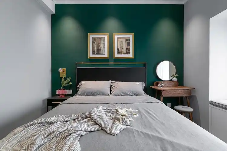 85平米复古风卧室装修效果图