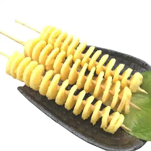 旋转梦幻薯塔黄金原味土豆片串10串包烧烤油炸食材旋转梦幻薯塔串串