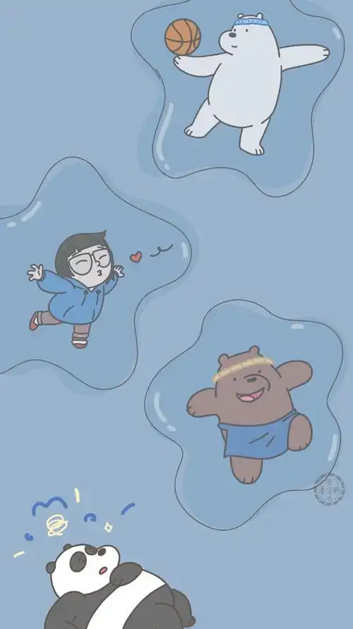 小清新可爱卡通小熊图片手机壁纸