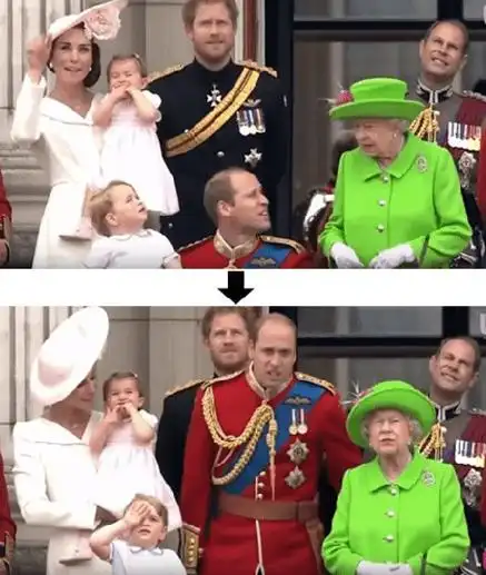 威廉捣乱被抓现行 英国女王在庆生活动中训斥孙子