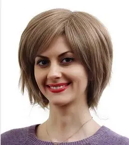 假发女短发挑染色