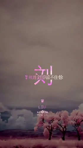 百家姓刘姓锁屏,创意,文艺,百家姓,手机壁纸,锁屏图片-壁纸族