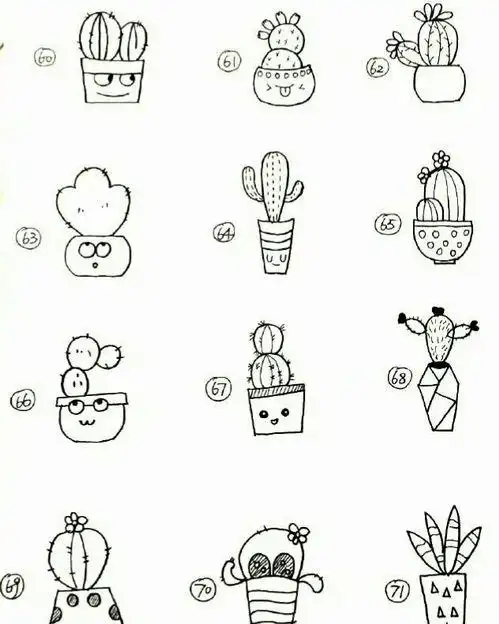 鲁迅简笔画步骤全身装饰品简笔画图片大全 教程50款手绘装饰小元素png