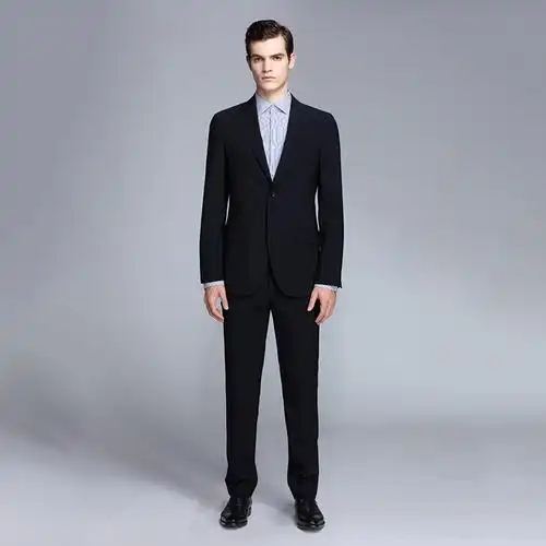 【定制】红领西装套装男机可洗羊毛灰色商务高端定做西服套装