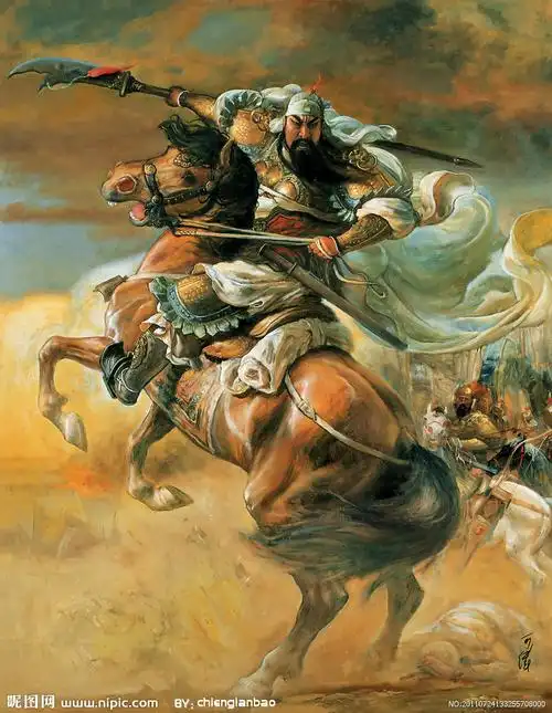 或者关公的,吕布的,都行.但是必须是骑马拿刀的