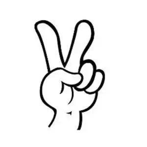 比耶手势比心图片简笔画怎么画可爱的剪刀手上色简笔画图片教程步骤