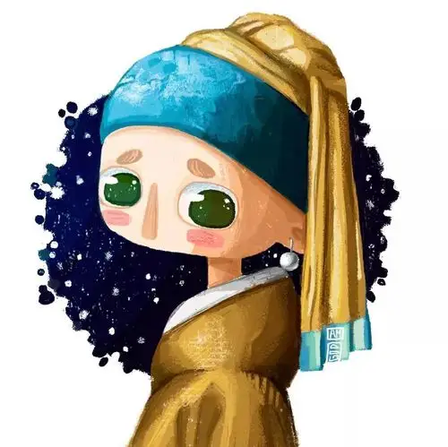 她笔下的世界名画超级萌