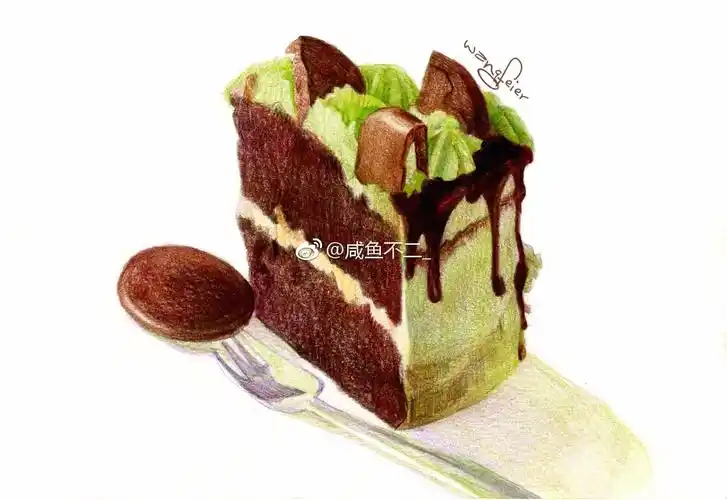 彩铅美食――巧克力甜品绘
