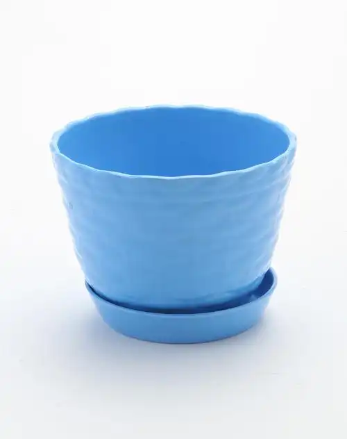 蓝色炫彩鸿运花盆