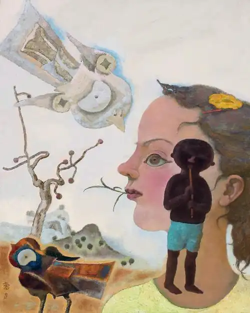 0102 2004年作 梦中的橄榄树 布面 油画