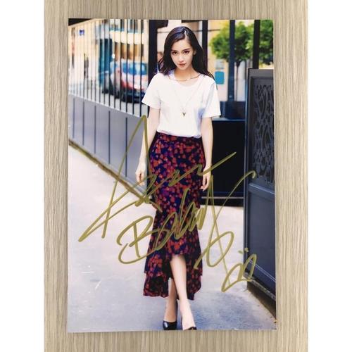 『冲冠』大陆明星angelababy杨颖亲笔签名照片新款热门经典定妆照