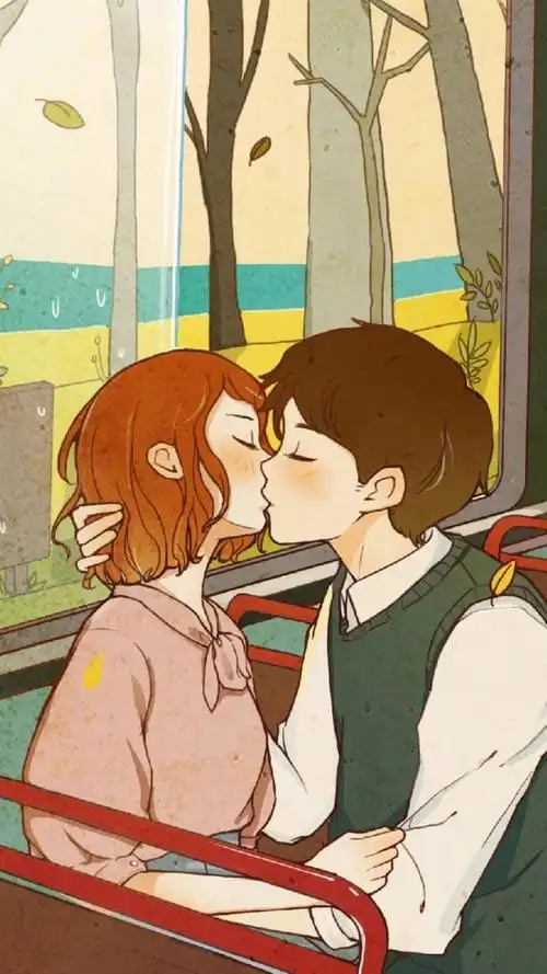 治愈系情侣卡通图片