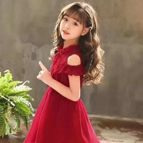 儿童假发女头饰女童长发宝宝造型拍照长卷发仿真假发头套工厂现货