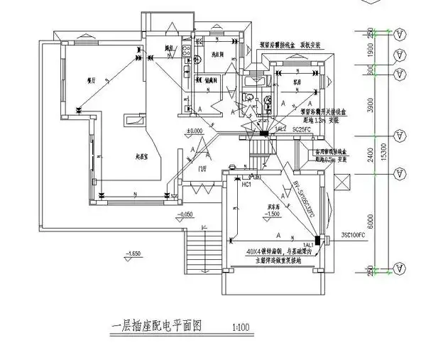 [资料]某别墅电气施工图