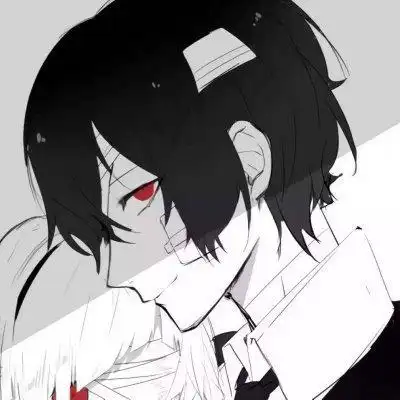 黑白头像情侣动漫
