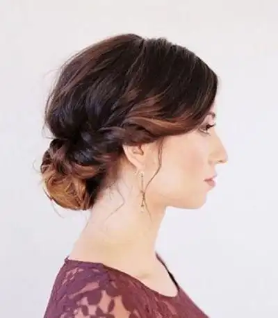 简单低发髻气质盘发 韩式慵懒低发髻盘发(3)_发型师姐