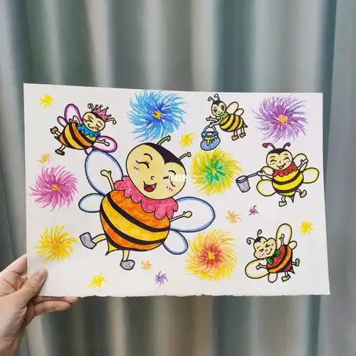 儿童创意画,《蜜蜂93》5-6岁