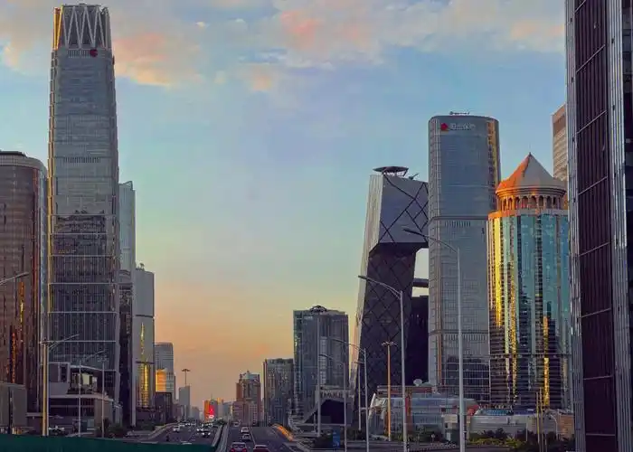 傍晚的城市北京