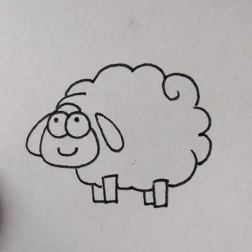 简笔画三步画成羊了个羊