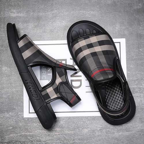 男士凉鞋2023夏季新款个性罗马运动休闲沙滩开车凉鞋高帮厚底潮流