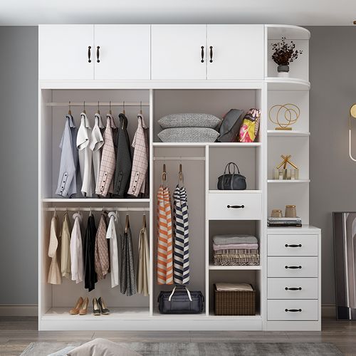 新款现代衣柜推拉门实木木质柜子卧室家用主卧衣柜