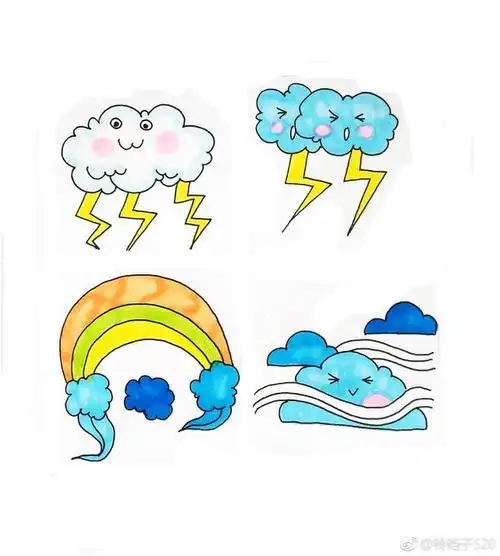 超萌天气预报简笔画分分钟get到手绘小技巧幼儿园小小天气播报员简笔
