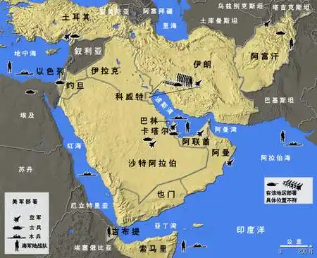资料:海湾地区各国位置图
