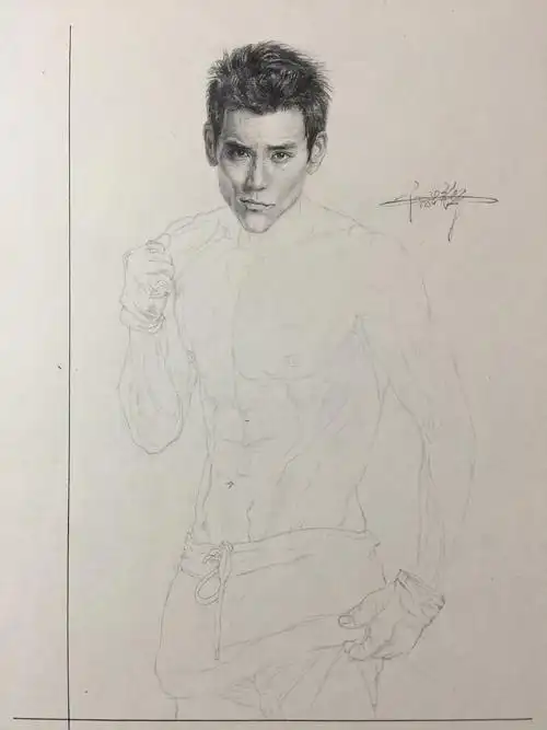 人物素描 彭于晏