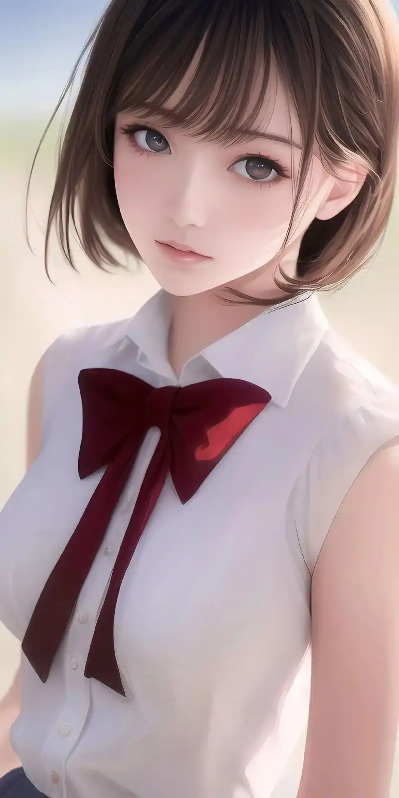 (4k全面屏壁纸)校服小姐姐系列.这么可爱的校服小姐姐#这谁 - 抖音