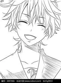 图片男生用画着笑脸的纸遮住面目动漫 简笔画 卡通 漫画 手绘 素描