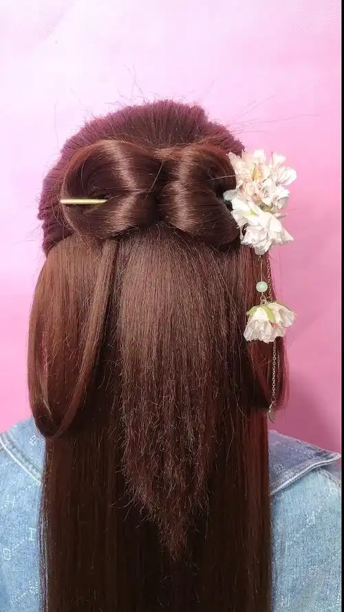 全民最火编发#教你三步学会古风发型