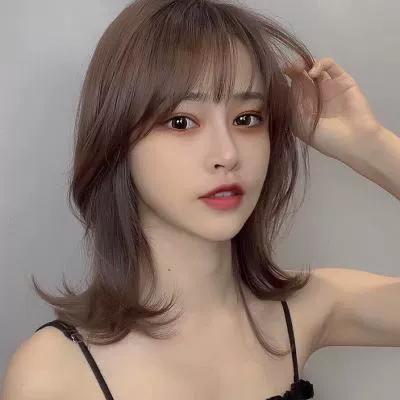 假发女中长发网红锁骨发短发2021年时尚新款长卷发自然全头套式