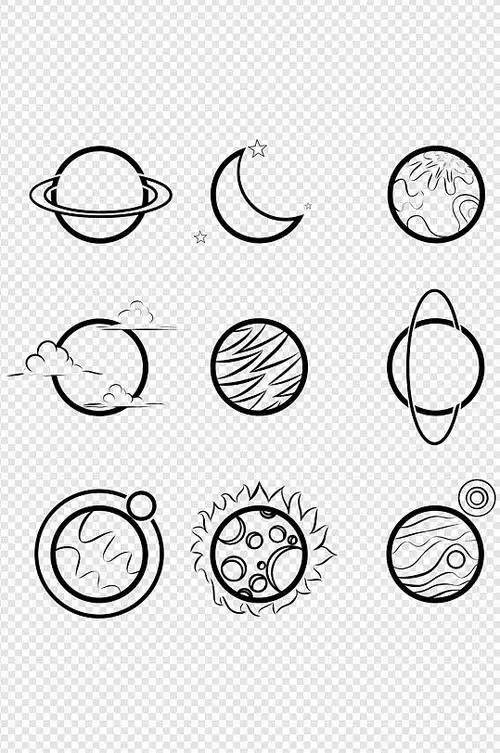 科幻太空宇宙探索创意太空元素徽章矢量素材宇航员主题卡通插画宇航员