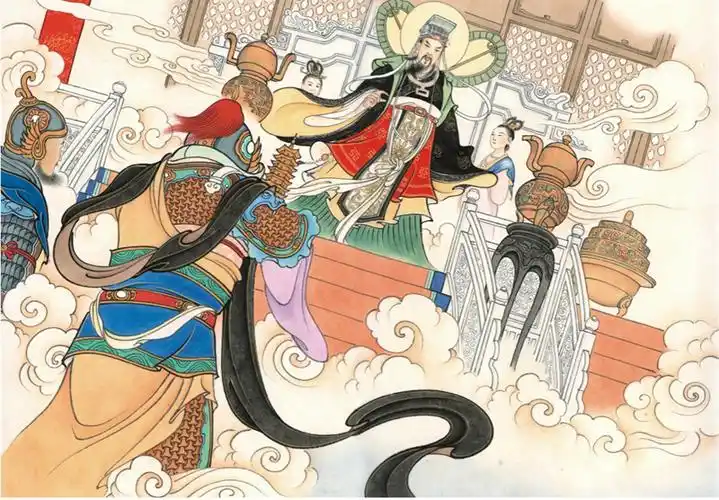 动漫   故事原文:玉帝震怒:"托塔天王李靖,即刻缉拿东海龙王;酒德星君