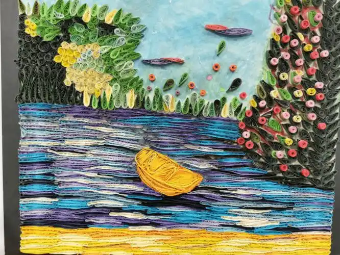 优秀作品展示衍纸作品▲下滑查看优秀作品展示点状材料作品▲下滑查看