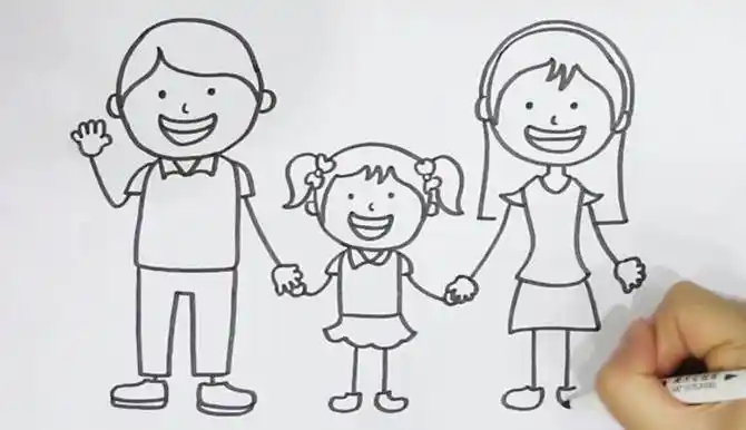 全家福照片简笔画图片_简笔画_幼儿简笔画图全家福简笔画图片少儿