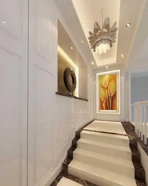 现代简约别墅玄关楼梯装修图片