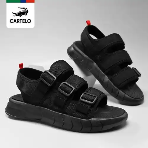 线下专柜同款卡帝乐鳄鱼cartelo夏季男士沙滩鞋凉鞋男休闲男鞋运动凉