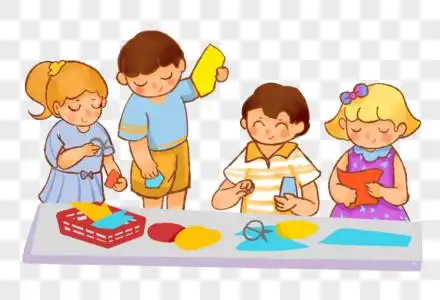 防震小课堂小朋友剪纸手工课素材