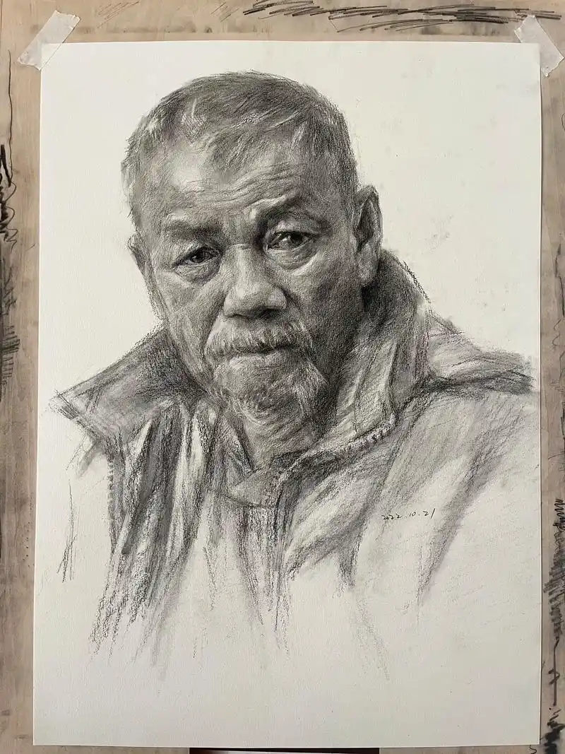 素描 #画渣日常 #人物肖像 #绘画过程分享 深入不单单是 - 抖音