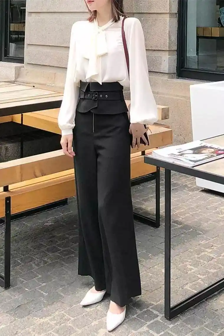 秋冬大衣 阔腿裤,小个子这样穿,让你增高10cm!_搭配