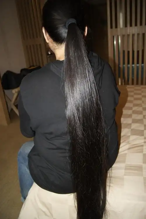 阳江小戴专程来找我剪1米2长发发蜡8715